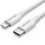 Vention Cable USB 2.0 Tipo-C a Lightning Macho 27W 480Mbps 1m Blanco Carga y Sincronización
